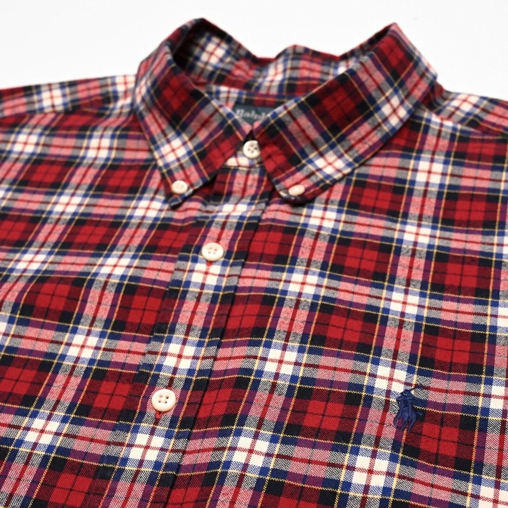 Vintage Polo Ralph Lauren Shirt Mens Plaid Button Down Oxford Cloth XL‎ Preppy